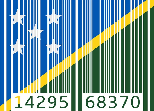 Barcode Flagge Solomon Inseln — Stockvektor