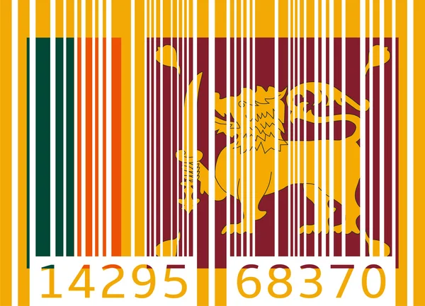 Código de barras flag sri lanka — Archivo Imágenes Vectoriales