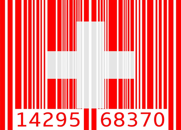 Código de barras flag switzerland — Archivo Imágenes Vectoriales