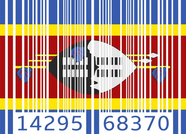 Código de barras swazilandia — Archivo Imágenes Vectoriales