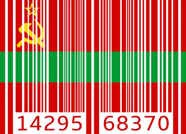 Γραμμοκώδικα σημαία Υπερδνειστερία — Διανυσματικό Αρχείο