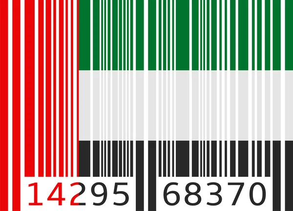 Streckkod flagga Förenade Arabemiraten — Stock vektor