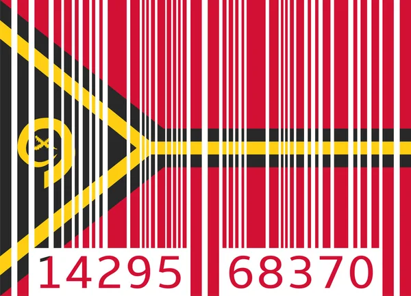 Bandera del código de barras vanuatu — Archivo Imágenes Vectoriales