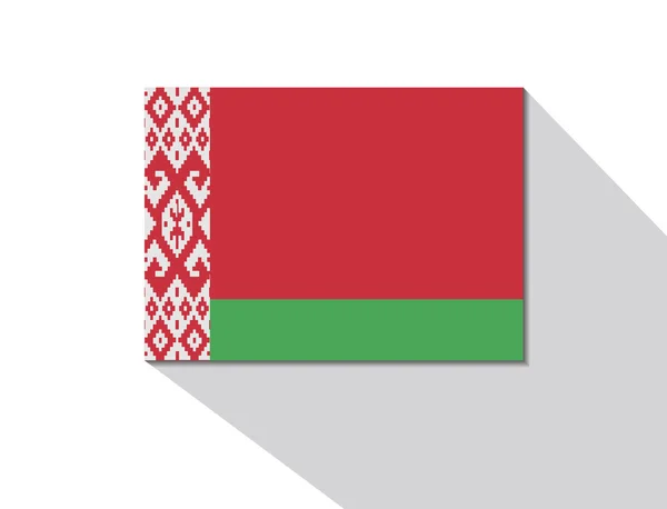 Bandera de sombra larga belarus — Archivo Imágenes Vectoriales