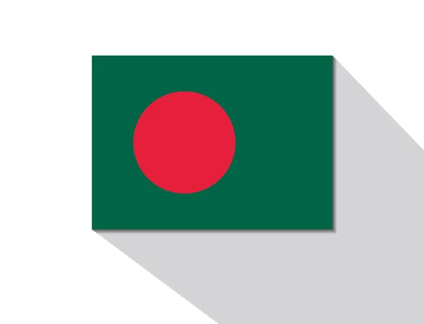 Bangladesh bandeira longa sombra — Vetor de Stock