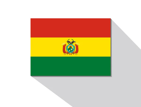 Bolivia långa skugga flagga — Stock vektor