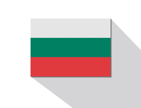 Bulgaria bandera de sombra larga — Archivo Imágenes Vectoriales