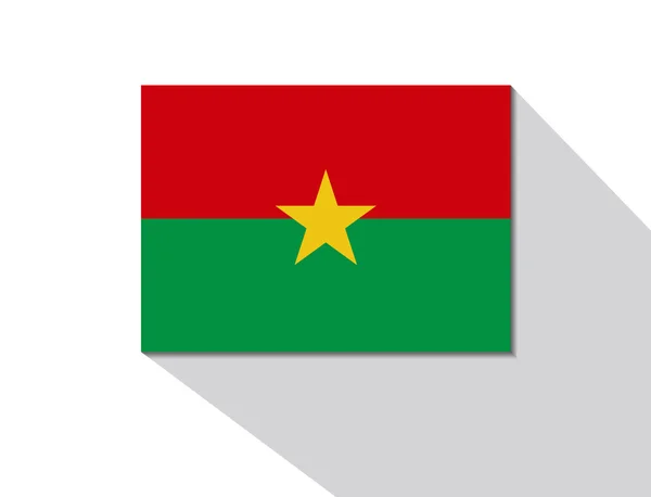 Burkina faso uzun gölge bayrak — Stok Vektör
