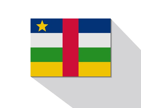 República Centroafricana bandera de sombra larga — Vector de stock