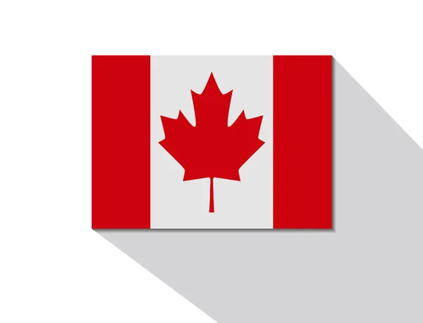 Canada bandeira longa sombra — Vetor de Stock