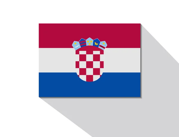 Прапор Хорватії довгу тінь — стоковий вектор