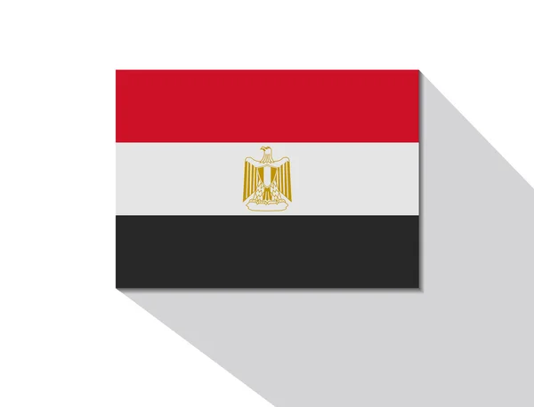 Drapeau ombre longue egypte — Image vectorielle