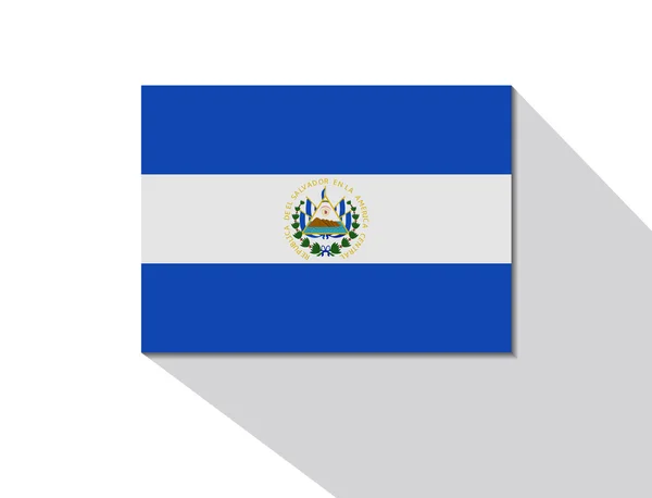 El salvador bandera de sombra larga — Vector de stock