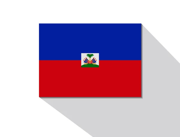 Haiti long drapeau d'ombre — Image vectorielle