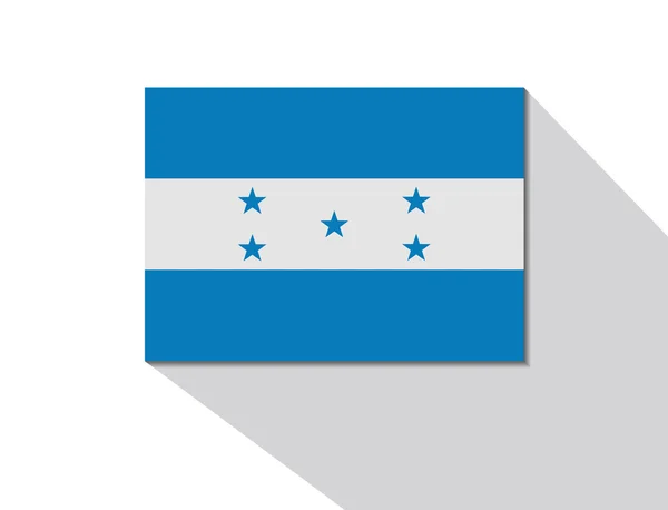 洪都拉斯长长的影子国旗 — 图库矢量图片