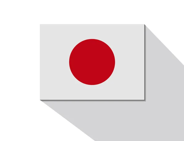 Drapeau d'ombre long japon — Image vectorielle