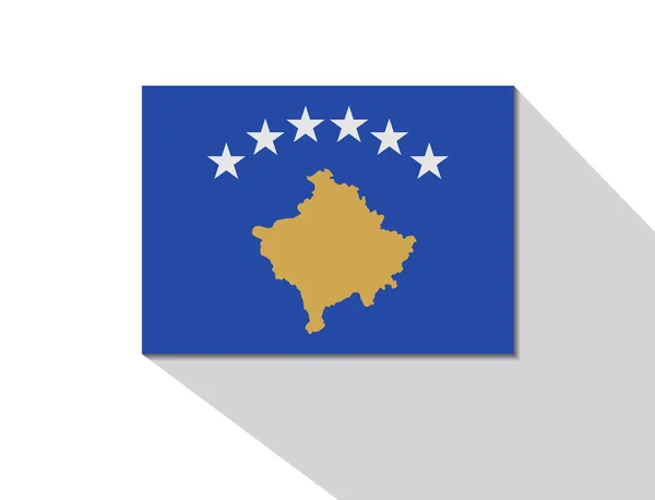 Bandeira de sombra longa kosovo — Vetor de Stock