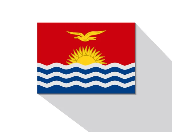 Кірібаті довгий прапор тіней — стоковий вектор