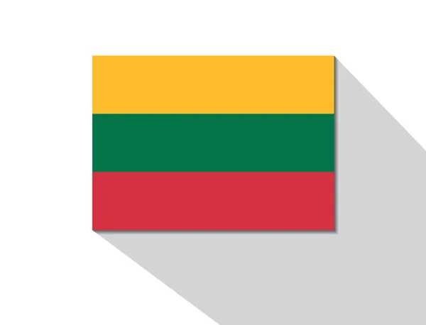 Bandera de sombra larga lithuania — Vector de stock