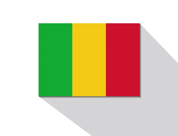 Mali lange schaduw vlag — Stockvector