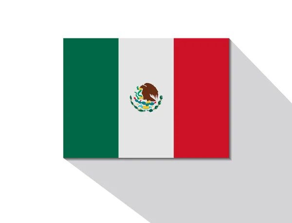 Drapeau d'ombre longue mexicaine — Image vectorielle