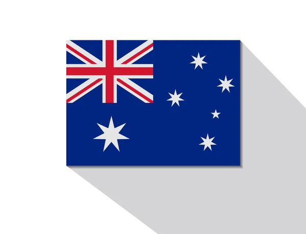 Australia long shadow flag — Stock Vector