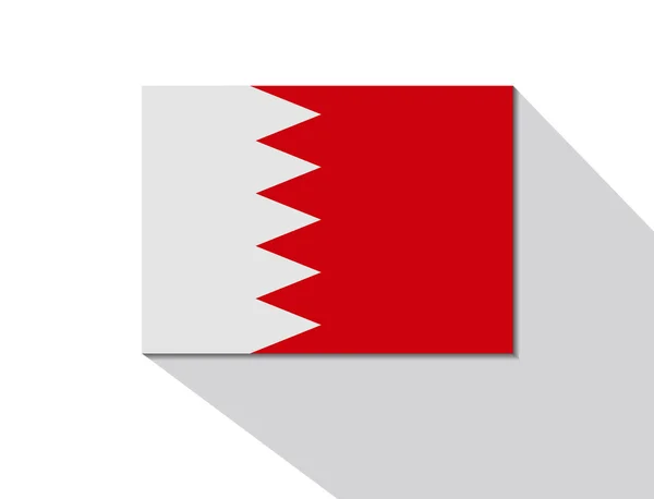 Bandera de sombra larga bahrain — Vector de stock