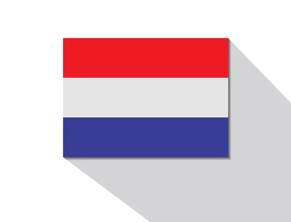 Netherlands bandeira longa sombra — Vetor de Stock