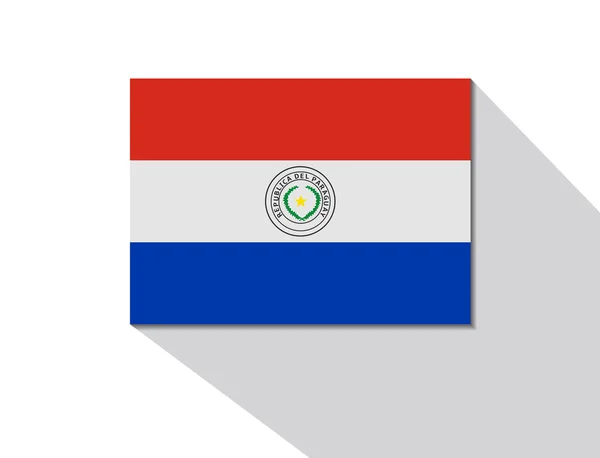 Paraguay lange schaduw vlag — Stockvector