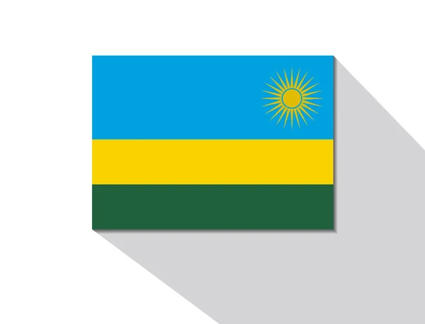 Rwanda lange schaduw vlag — Stockvector