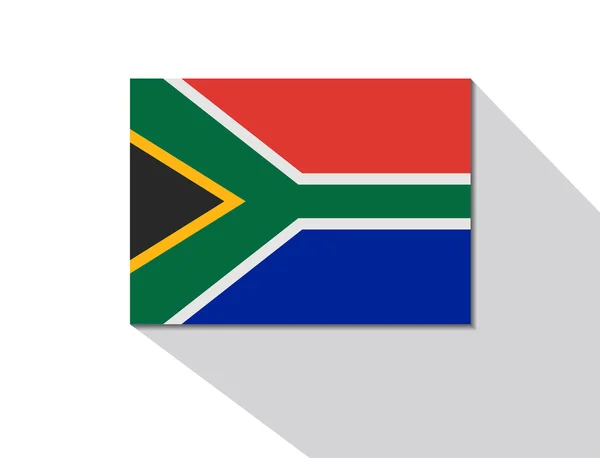 South africa long shadow flag — Stock Vector