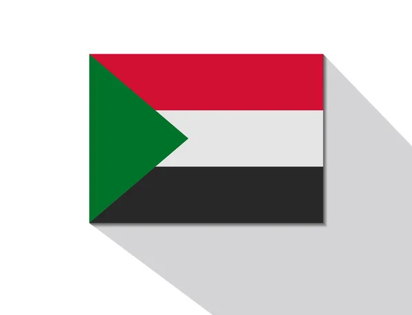 Sudan long shadow flag — Stock Vector