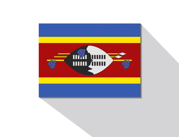 Swaziland long shadow flag — Stock Vector