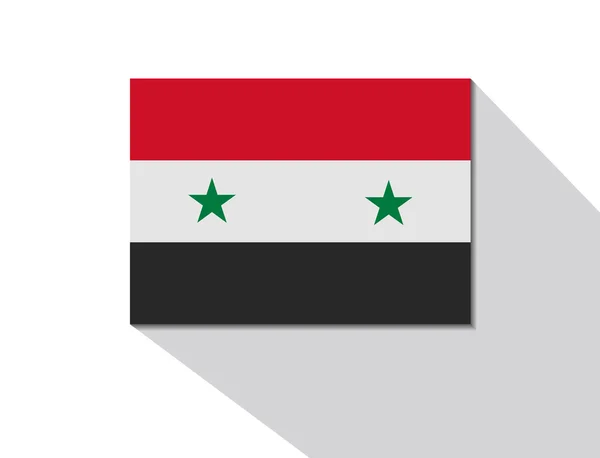 Syrien lange schattenfahne — Stockvektor