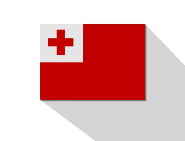 Tonga bandeira longa sombra —  Vetores de Stock