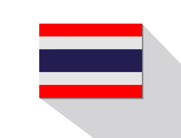 泰国长长的影子国旗 — 图库矢量图片