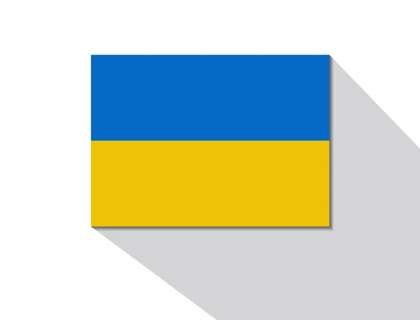 Drapeau ukraine ombre longue — Image vectorielle