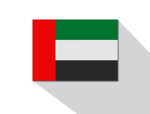 Arab unido emirata bandera de sombra larga — Vector de stock