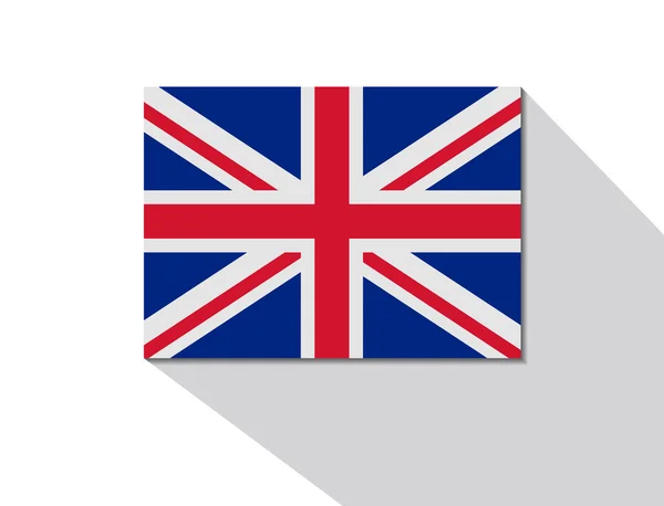 United kingdom long shadow flag — Stock Vector