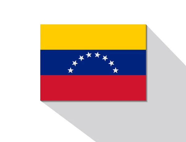 Venezuela bandeira longa sombra —  Vetores de Stock