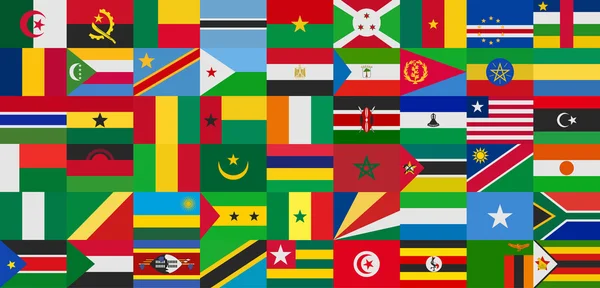 Drapeau des états africains ensemble vectoriel — Image vectorielle