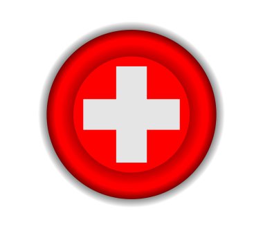 düğme İsviçre bayraklar