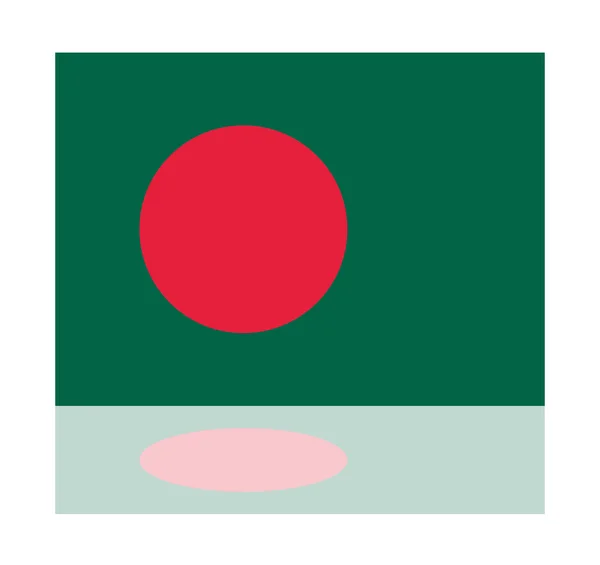 Yansıma Bangladeş bayrağı — Stok Vektör