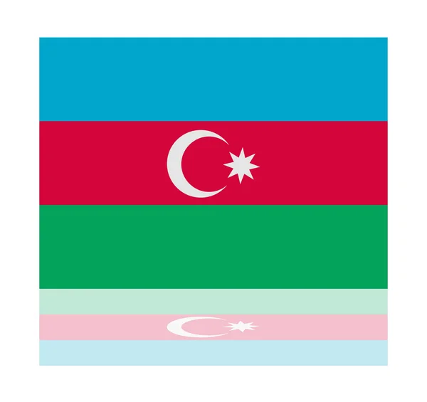 Reflexionsflagge Azerbaijan — Stockvektor