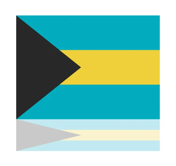 Bandera de reflexión bahamas — Vector de stock