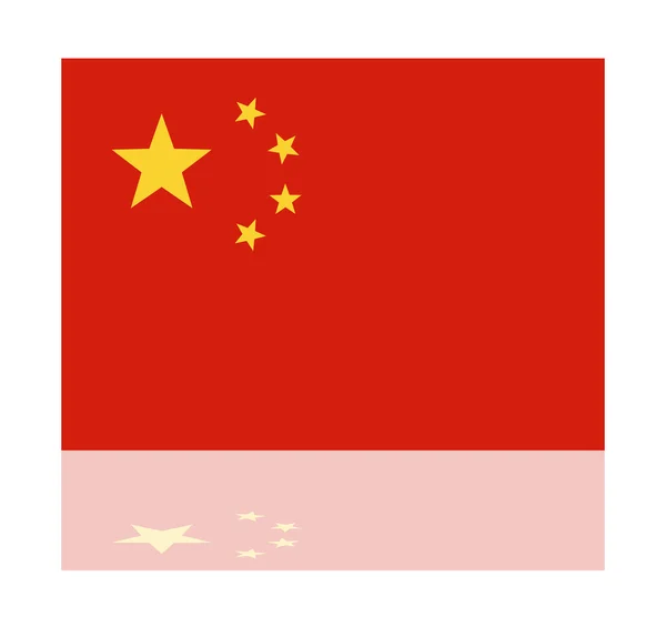 Reflection flag china — Stock Vector
