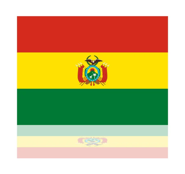 Reflet drapeau bolivie — Image vectorielle