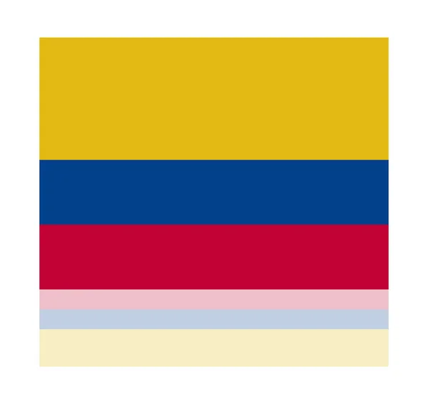 Bandera de reflexión colombia — Vector de stock