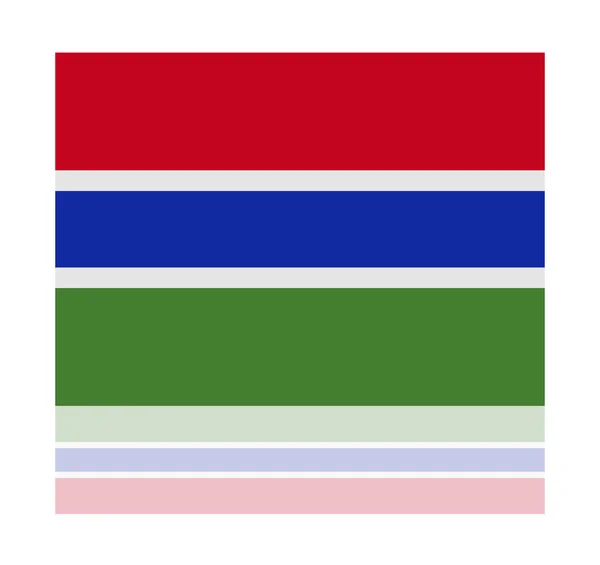 Reflectie vlag gambia — Stockvector