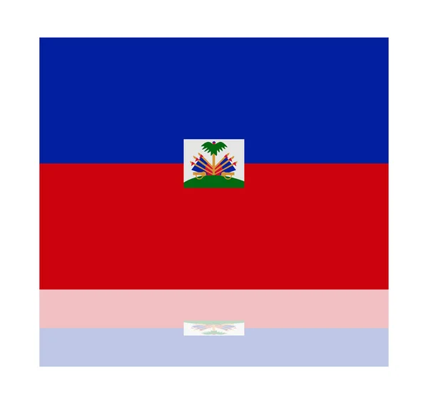 Drapeau de réflexion haiti — Image vectorielle